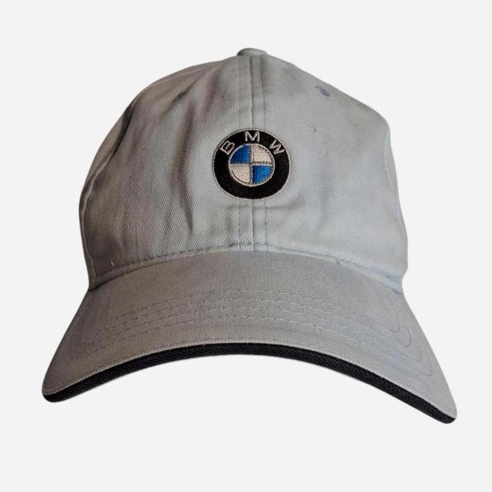 BMW Blue & White Cap fade stain and wear